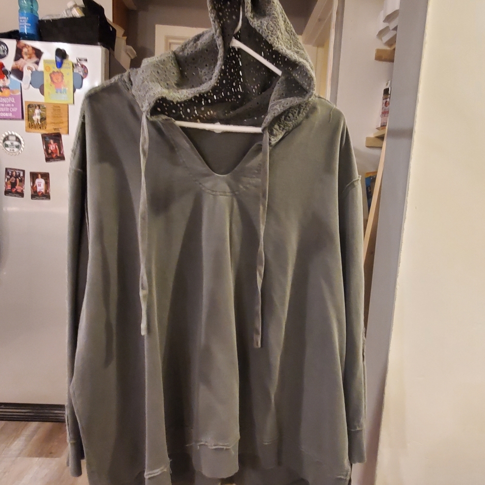 Women's plus 3x hoodie gray